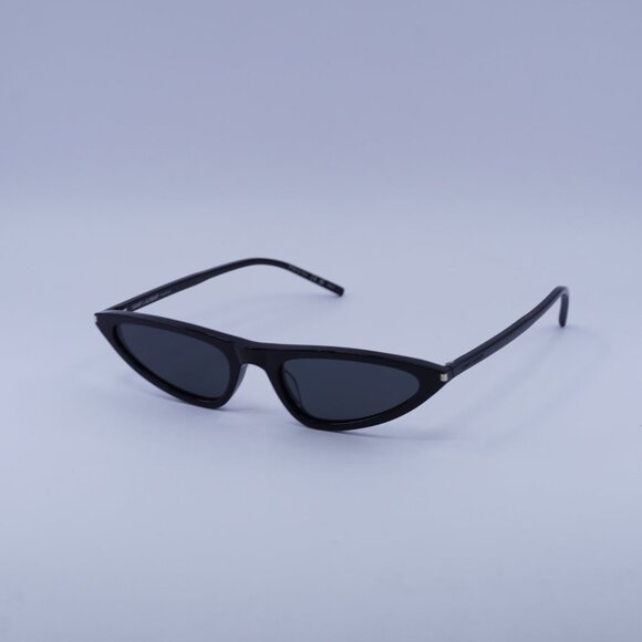 Saint Laurent SL703 001 Sunglasses Black Cat Eye Frame, Black Lenses - Picture 2 of 13
